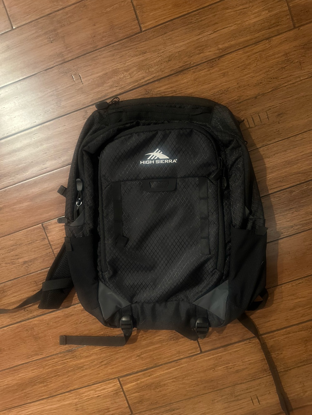 High Sierra Black and Gray Men's Backpack with Logo